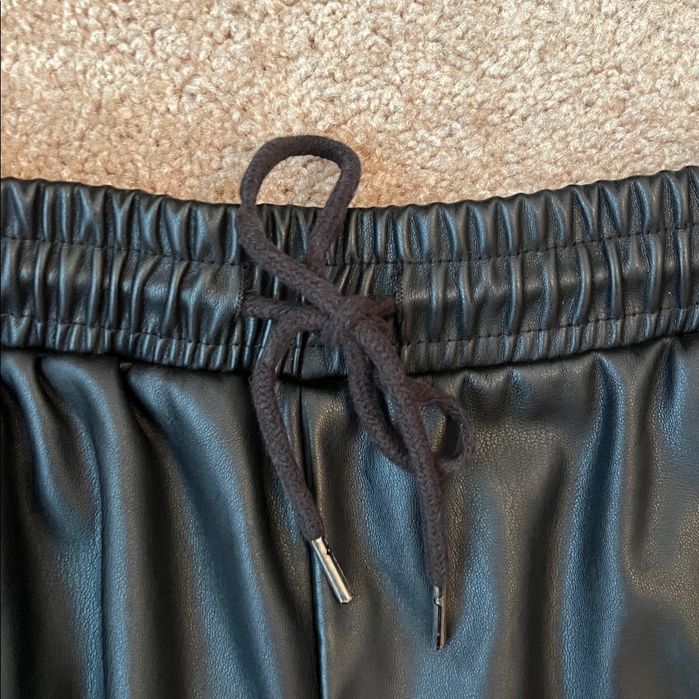 PrettyLittleThing Faux Leather Shorts - Picture 2 of 7